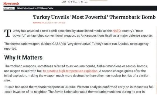 Türkiye yeni silahıyla çok güçlü! Newsweek, sığınak delici yerli bomba 'Gazap'ı analiz etti